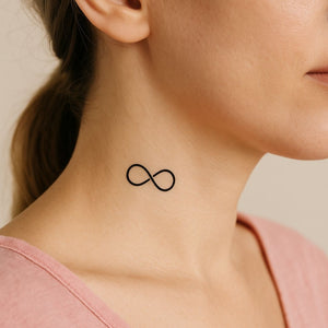 Infinity Symbol Temporary Tattoo – Continuous Line - 1 | Temporalis