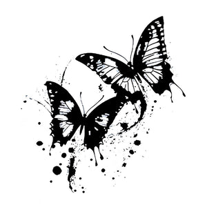 Ink Splash Butterfly Duo Tattoo - 2 | Temporalis