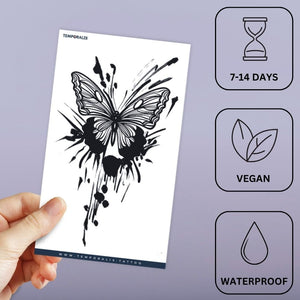 Ink Splash Butterfly Tattoo - 3 | Temporalis