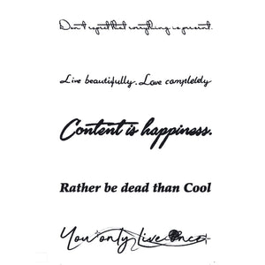 Inspirational Quotes Script Tattoo Set - 2 | Temporalis