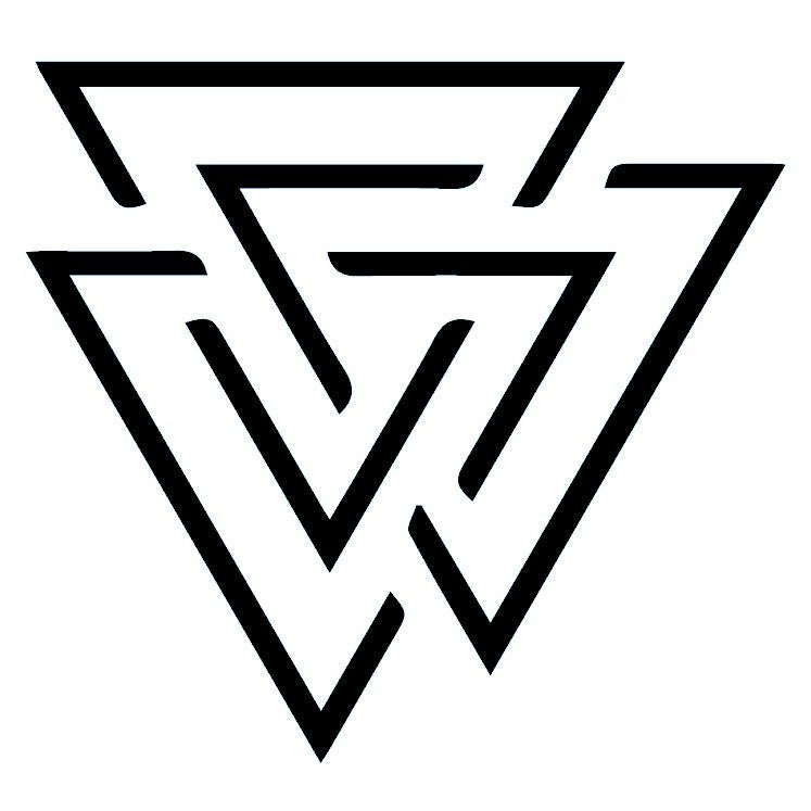 Interlocked triangles temporary tattoo - 2 | Temporalis