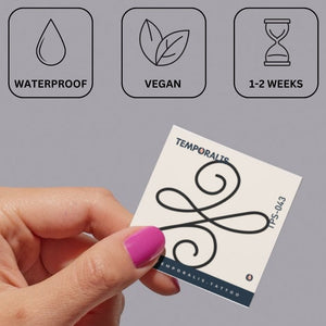 Intertwined swirl temporary tattoo - 3 | Temporalis