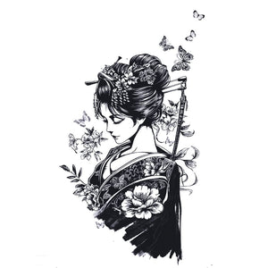 Japanese Geisha Tattoo - 2 | Temporalis