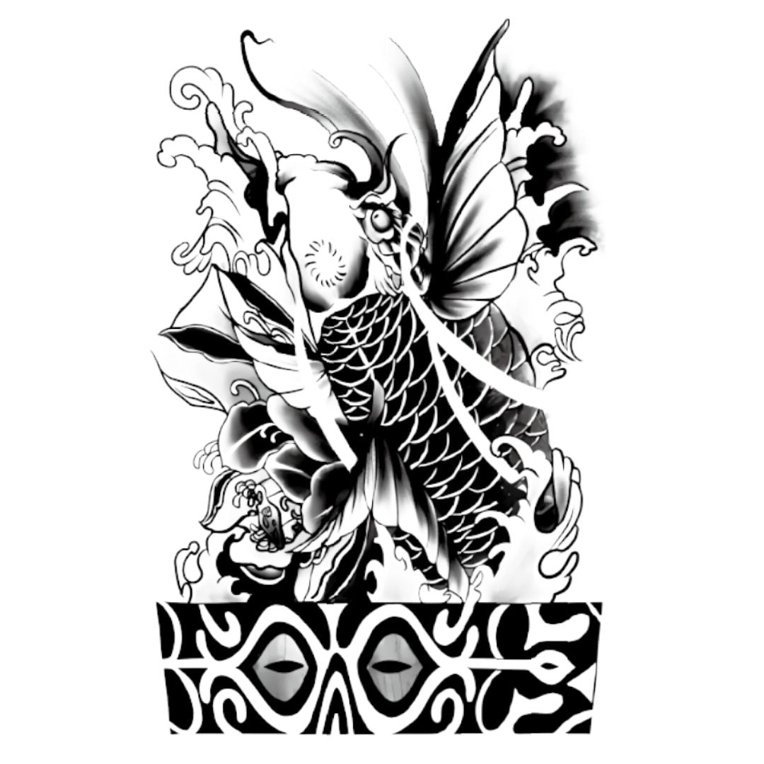 Japanese Koi Fish Tattoo - 2 | Temporalis