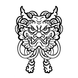 Japanese Oni Mask Tattoo - 2 | Temporalis