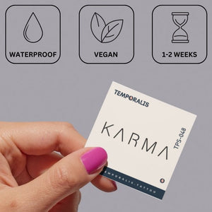 "Karma" Modern Font 2 - Temporalis® - Midlertidig tatovering