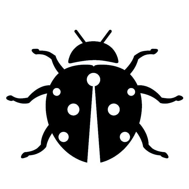 Ladybug Silhouette Temporary Tattoo - 2 | Temporalis