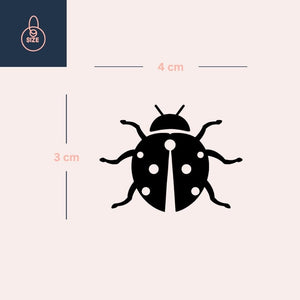 Ladybug Silhouette Temporary Tattoo - 4 | Temporalis
