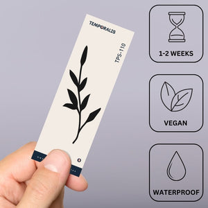 Leafy Branch Silhouette Temporary Tattoo - 3 | Temporalis