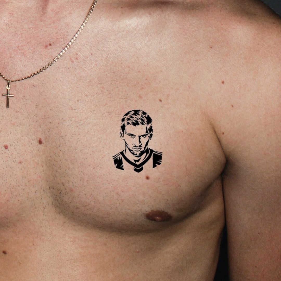 Lionel Messi portrait temporary tattoo - 1 | Temporalis