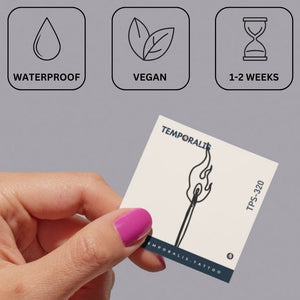 Lit Match Temporary Tattoo - 3 | Temporalis
