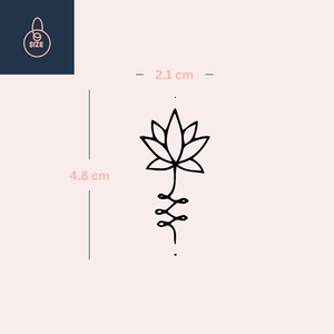Flor de lótus 4 - Temporalis® - Tatuagem temporária