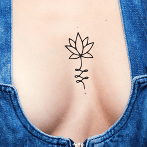 Flor de lótus 1 - Temporalis® - Tatuagem temporária