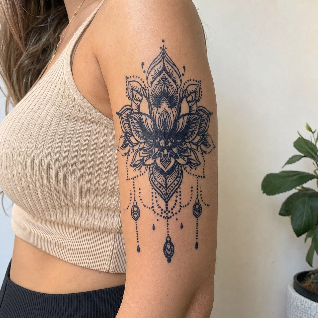 Lotus Mandala Chandelier Tattoo - 1 | Temporalis