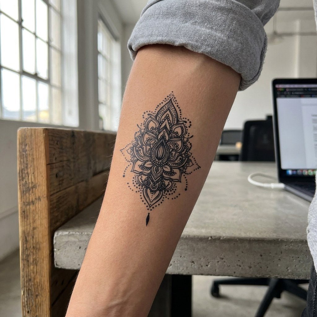 Lotus Mandala Chandelier Tattoo - 1 | Temporalis