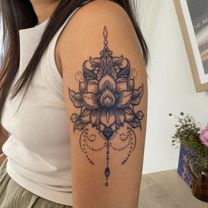 Lotus Mandala Chandelier Tattoo - 1 | Temporalis