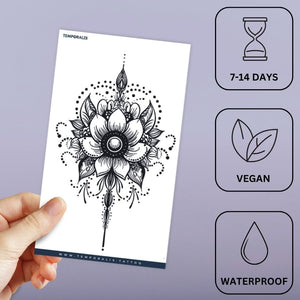 Lotus Mandala Flower Tattoo - 3 | Temporalis