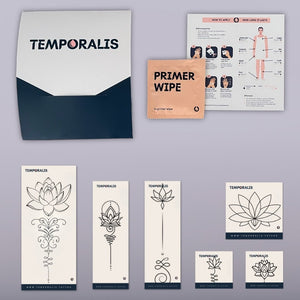 Lotus - Kit de tatouages (6 tatouages) 2 - Temporalis® - Tatouage temporaire