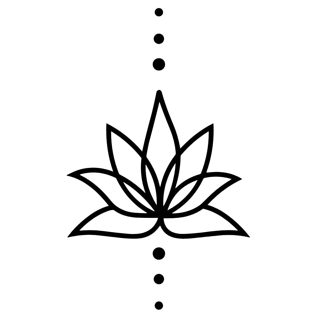 Lotus temporary tattoo with dots - 2 | Temporalis