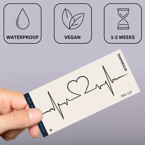 Kærlighedshjerteslag 3 - Temporalis® - Midlertidig tatovering