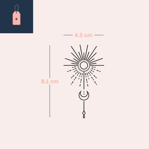 Emblema Resplandor Lunar 3 - Temporalis® - Tatuaje temporal