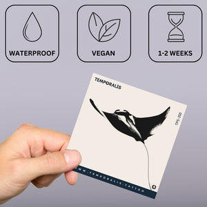 Majestic Manta Ray 3 - Temporalis® - Tymczasowy tatuaż