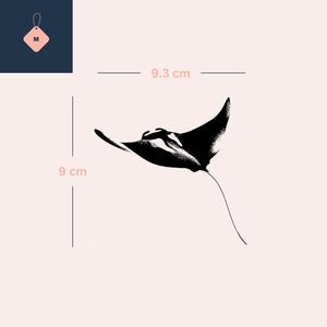 Majestic Manta Ray 2 - Temporalis® - Tymczasowy tatuaż