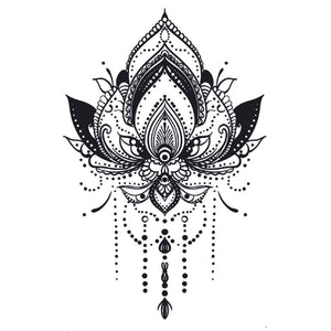 Mandala Lotus Chandelier Tattoo - 2 | Temporalis