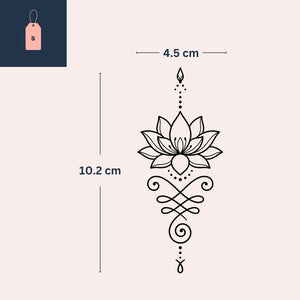 Mandala-Lotus-Ornament 3 - Temporalis® - Temporäres Tattoo