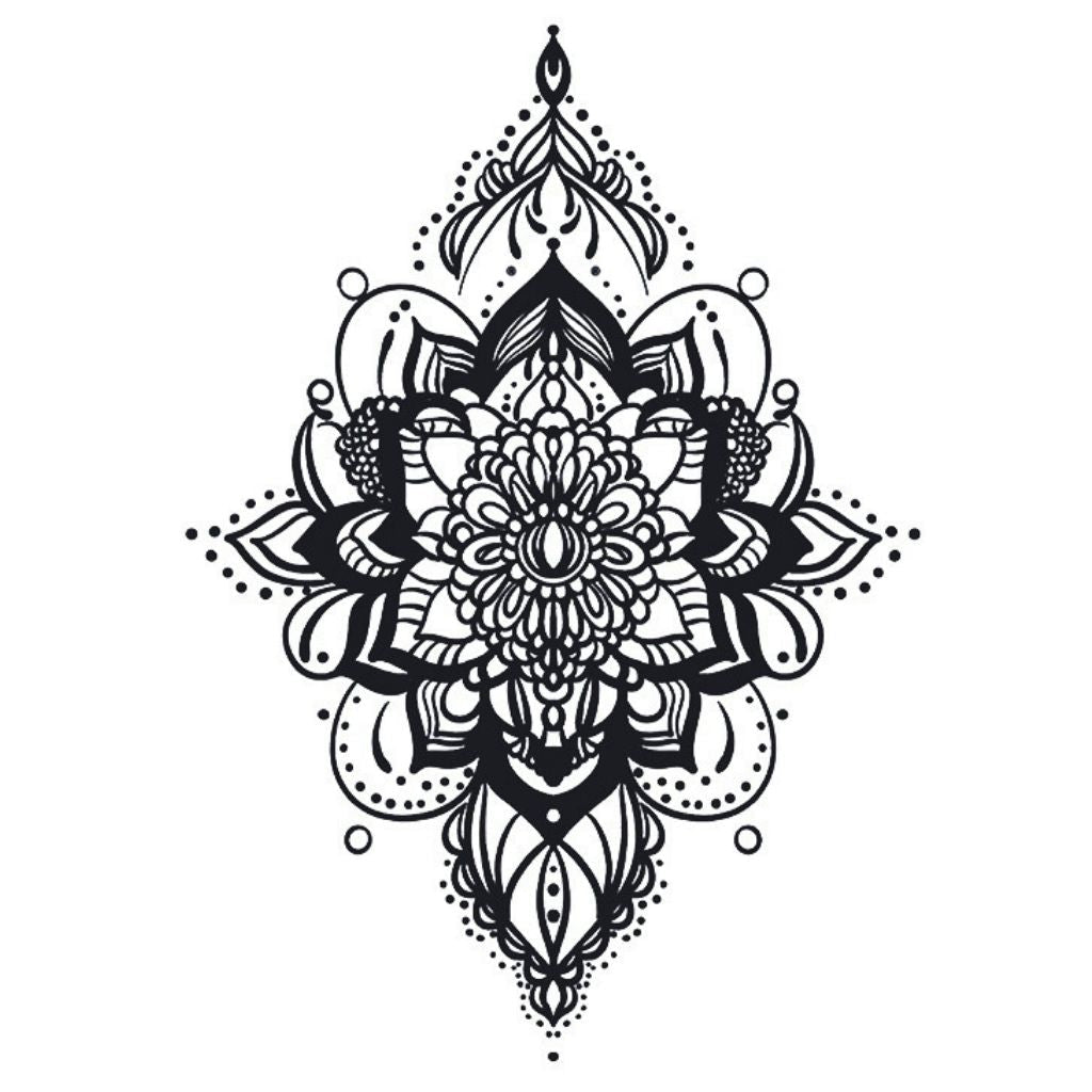 Mandala Lotus Tattoo - 2 | Temporalis