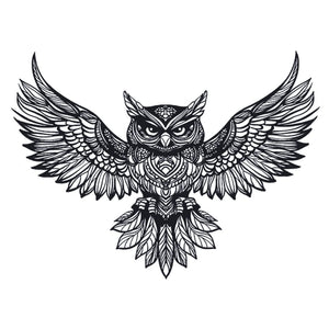 Mandala Owl in Flight Tattoo - 2 | Temporalis