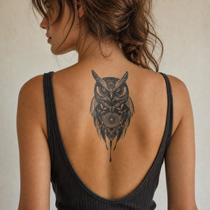 Mandala Owl Tattoo - 1 | Temporalis