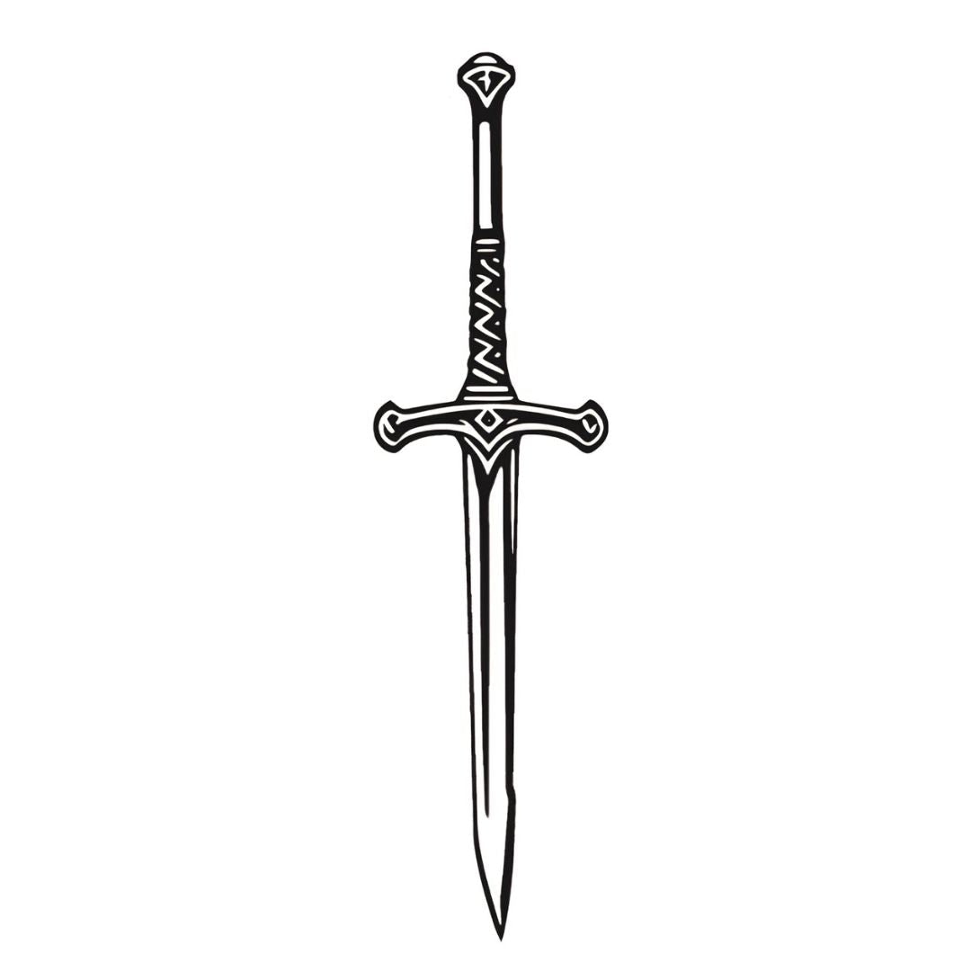 Medieval Sword Tattoo - 2 | Temporalis