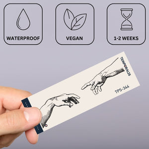Michelangelo “Creation of Adam” hands temporary tattoo - 3 | Temporalis