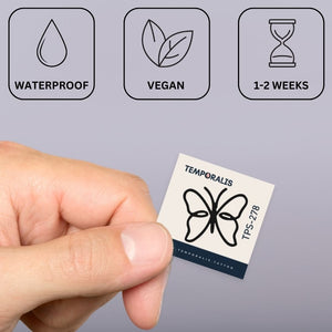 Minimalist Butterfly Outline 2 - Temporalis® - Tatuaggio temporaneo