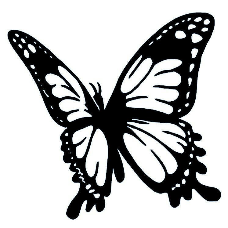Minimalist butterfly silhouette temporary tattoo - 2 | Temporalis