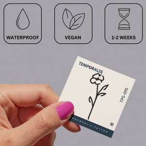 Haste de Flor Minimalista 2 - Temporalis® - Tatuagem Temporária