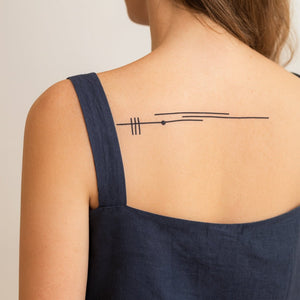 Minimalistyczne linie geometryczne 1 - Temporalis® - tymczasowy tatuaż