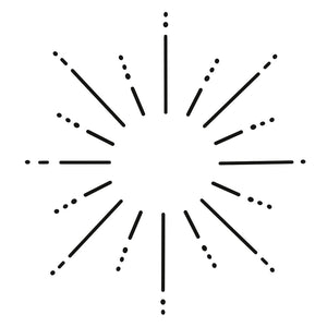 Minimalist geometric sunburst temporary tattoo - 2 | Temporalis