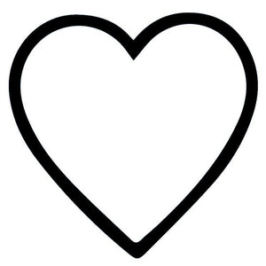 Minimalistisk Hjerte 2 - Temporalis® - Midlertidig tatovering