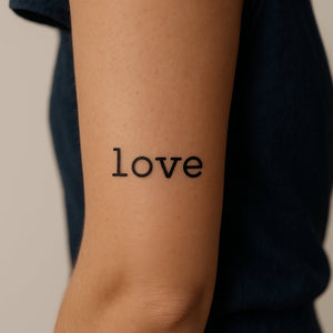 Minimalist "love" typography 1 - Temporalis