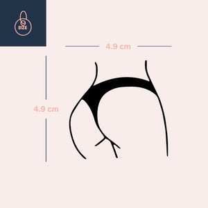 Minimalist one - piece swimsuit silhouette temporary tattoo 3 - Temporalis