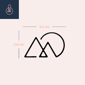 Minimalistyczne Piramidy 4 - Temporalis® - Tymczasowy tatuaż