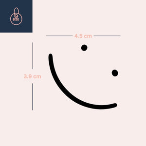 Minimalist smiley face temporary tattoo - 4 | Temporalis