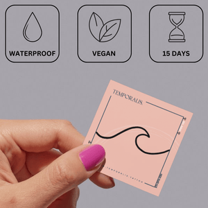 Minimalist Wave 3 - Temporalis® - Tatuaggio temporaneo