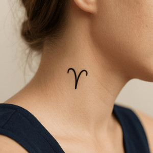 Minimalistisk stjernetegn Vædderen 1 - Temporalis® - Midlertidig tatovering