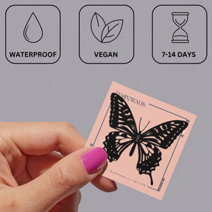 Monarch butterfly temporary tattoo - 3 | Temporalis