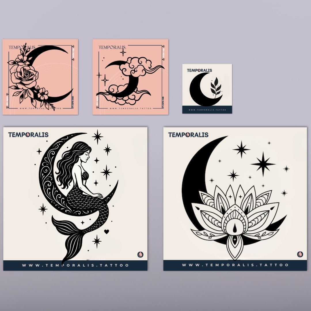 Moon - Tattoo Kit (5 tattoos) 1 - Temporalis