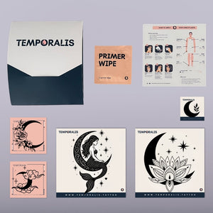 Mond – Tattoo-Set (5 Tattoos) 2 – Temporalis® – Temporäres Tattoo