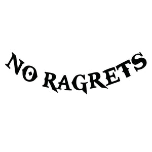 NO RAGRETS temporary tattoo - bold lettering - 2 | Temporalis